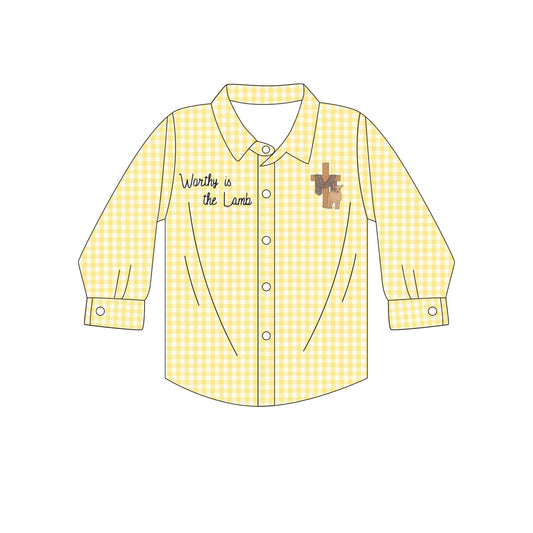 Worthy is the Lamb French Knot button-up